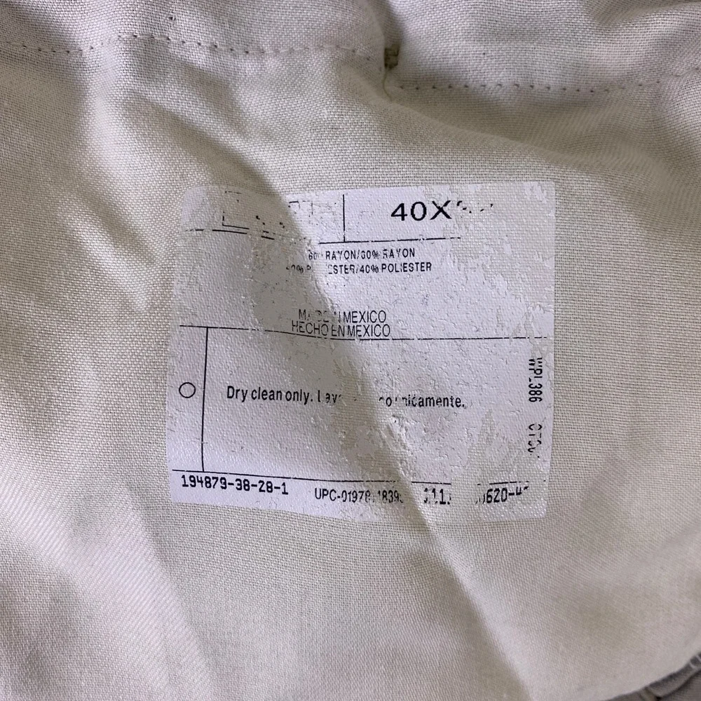 Vintage Haggar Dress Pants Men's 40x30 Gray Pleated‎ Cuffed Rayon Relaxed Fit